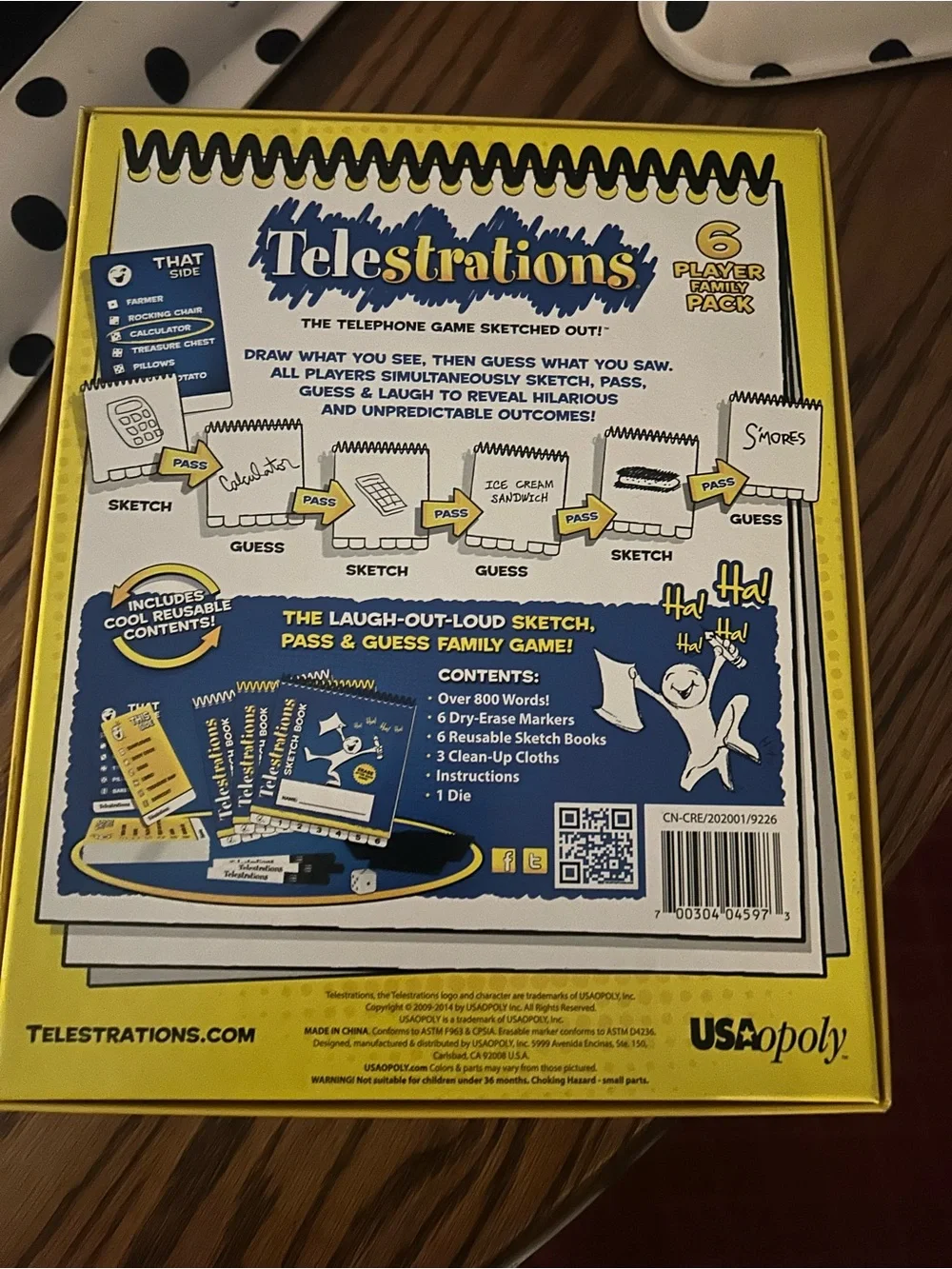 Telestrations 6-Player Family Pack Party Game - Blue & Yellow